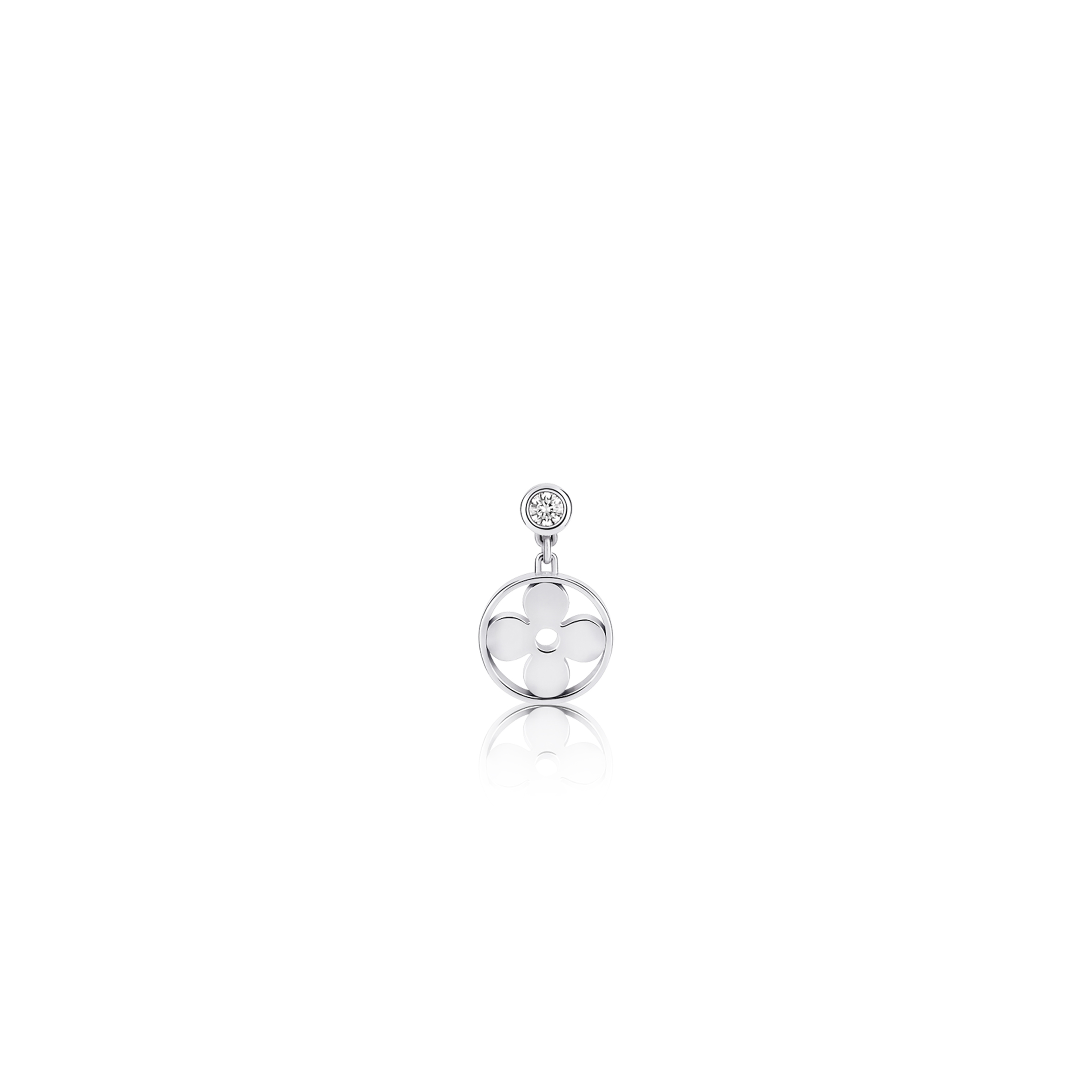 LOUIS VUITTON IDYLLE BLOSSOM EAR STUD, WHITE GOLD AND DIAMOND - PER UNIT Q96167 LOUIS VUITTON IDYLLE BLOSSOM EAR STUD, WHITE GOLD AND DIAMOND - PER UNIT Q96167